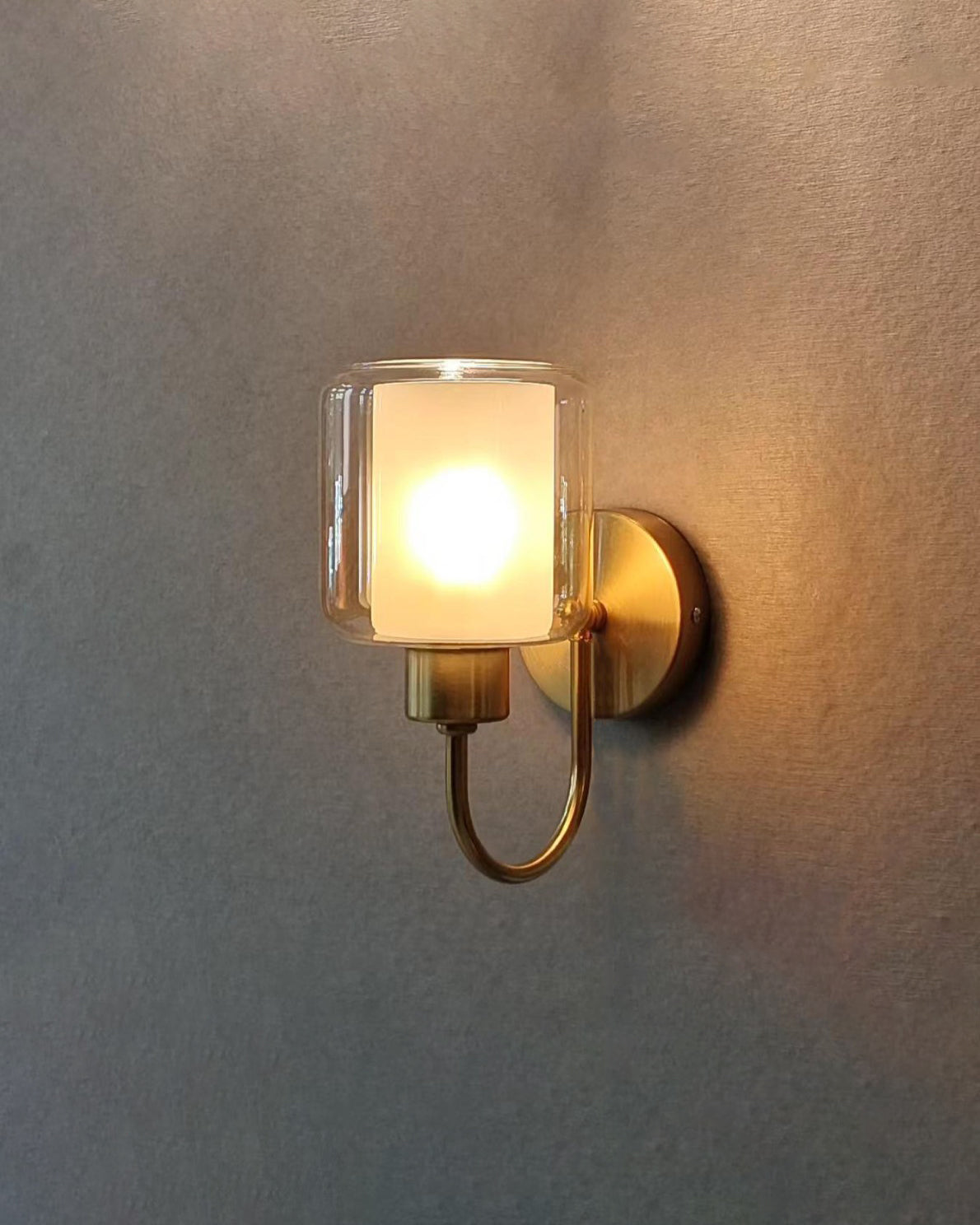 Modern Double Wall Glass Wall Light