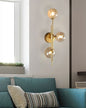 3 Head Glass Ball Wall Light